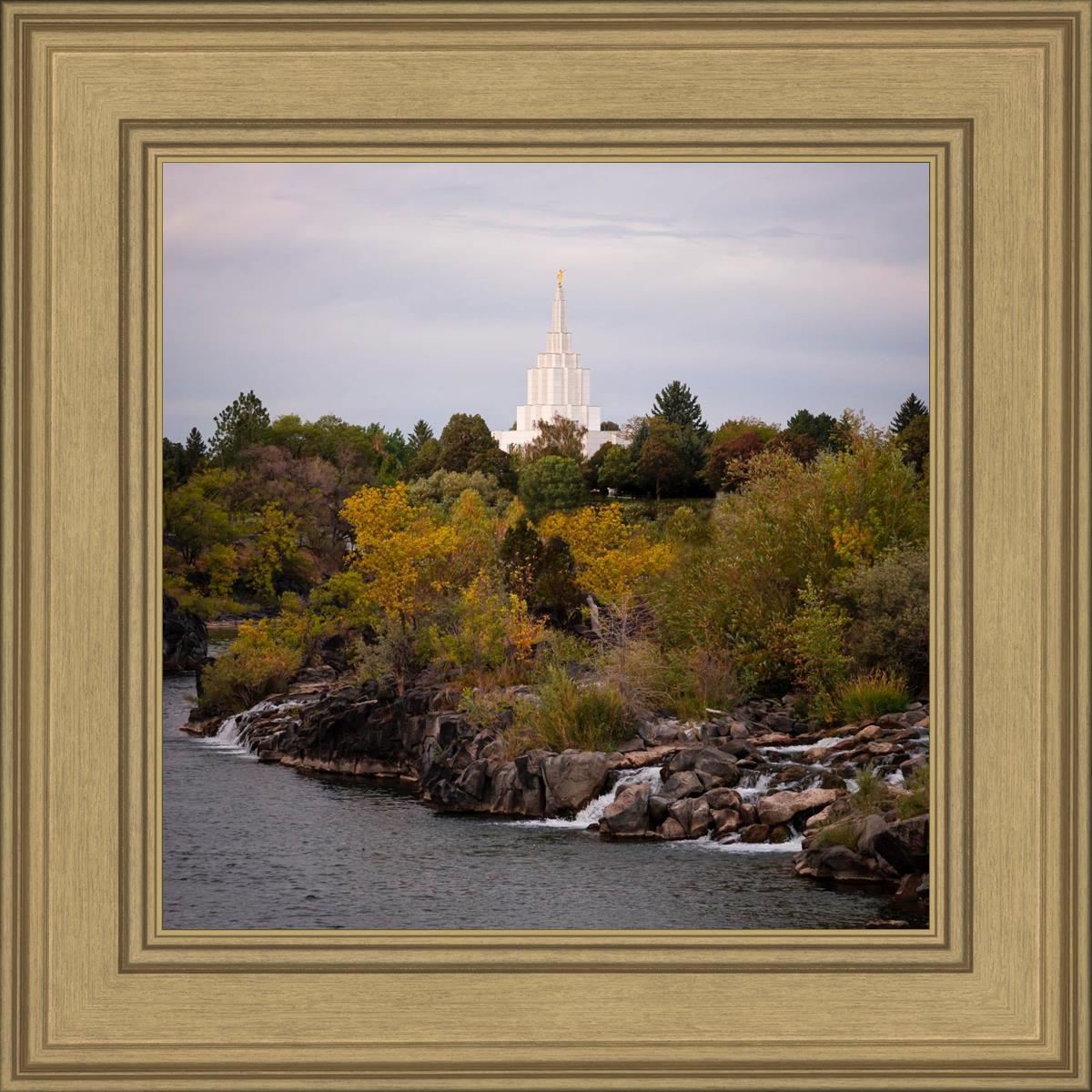 Idaho Falls Temple Colorful Snake River