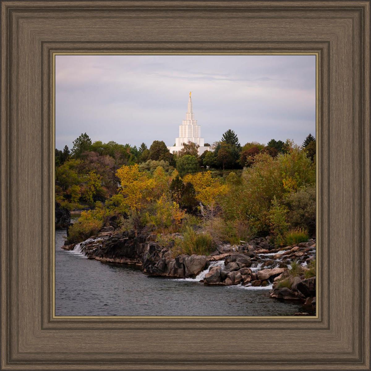Idaho Falls Temple Colorful Snake River