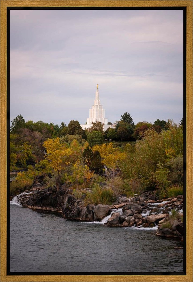 Idaho Falls Temple Colorful Snake River Gallery Wrap