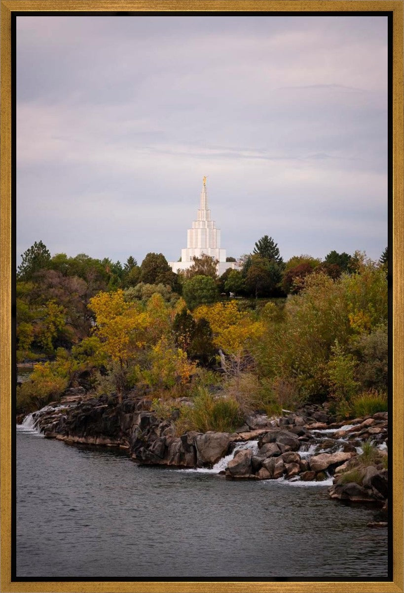 Idaho Falls Temple Colorful Snake River Gallery Wrap