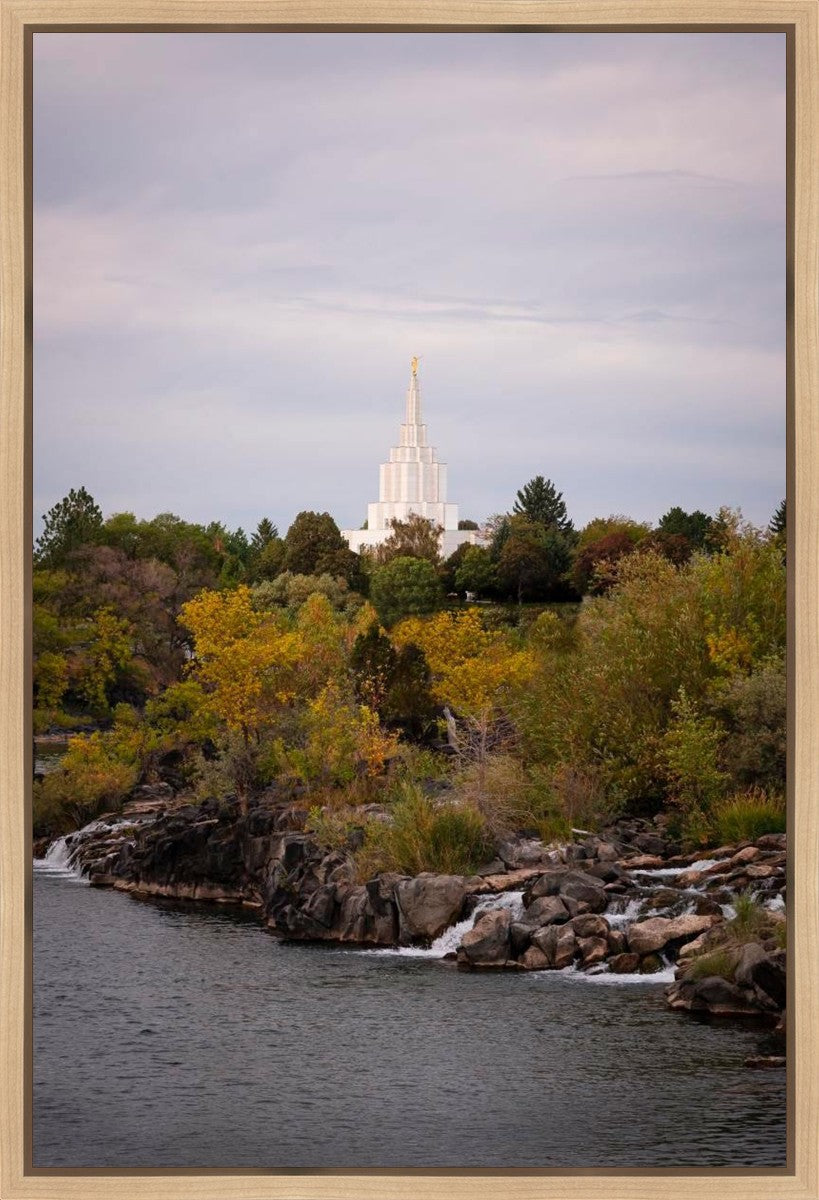 Idaho Falls Temple Colorful Snake River Gallery Wrap