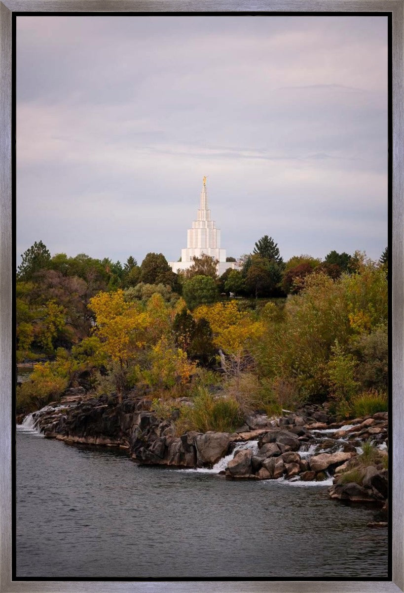 Idaho Falls Temple Colorful Snake River Gallery Wrap