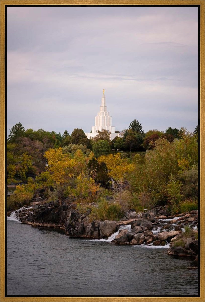Idaho Falls Temple Colorful Snake River Gallery Wrap