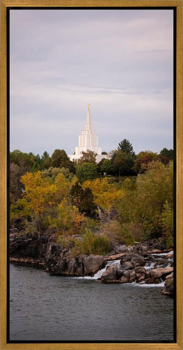 Idaho Falls Temple Colorful Snake River Gallery Wrap