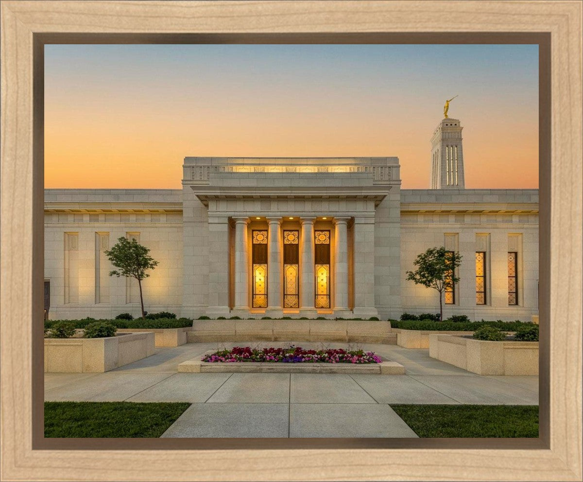 Indianapolis Temple Pillars Of Light Gallery Wrap