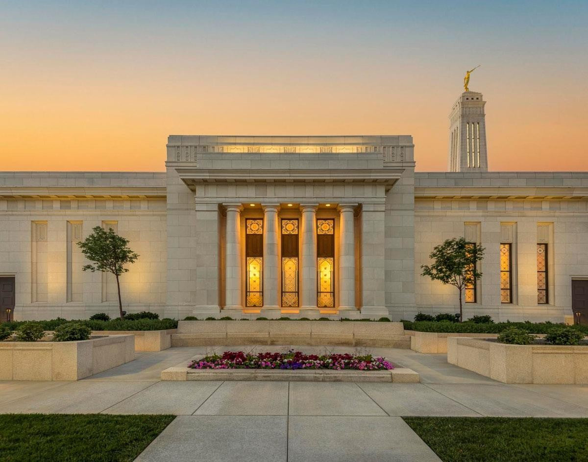 Indianapolis Temple Pillars Of Light Gallery Wrap
