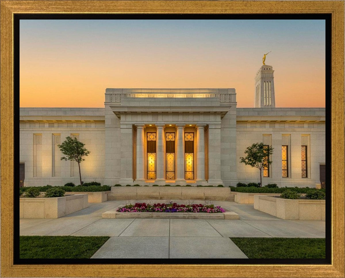 Indianapolis Temple Pillars Of Light Gallery Wrap