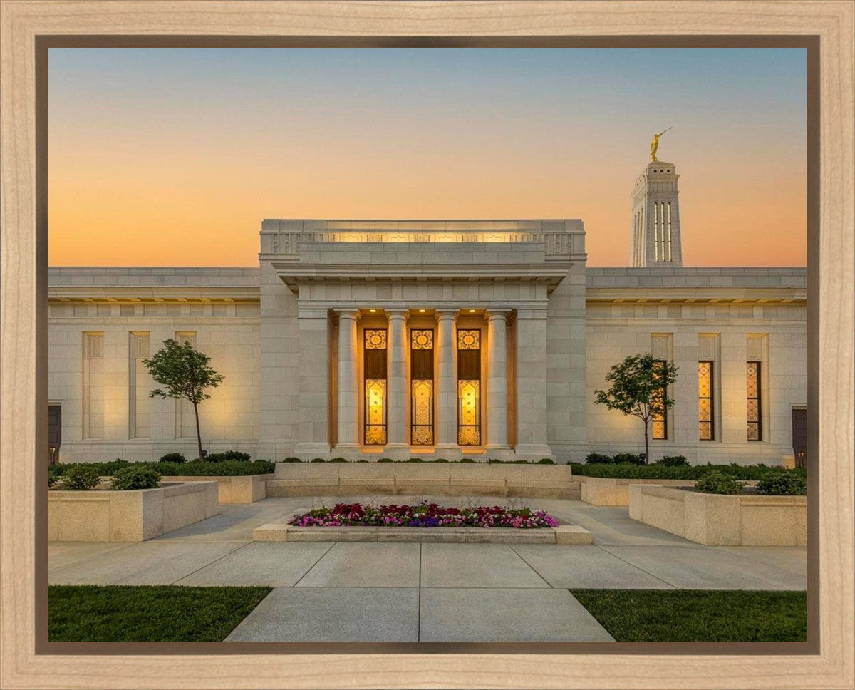 Indianapolis Temple Pillars Of Light Gallery Wrap