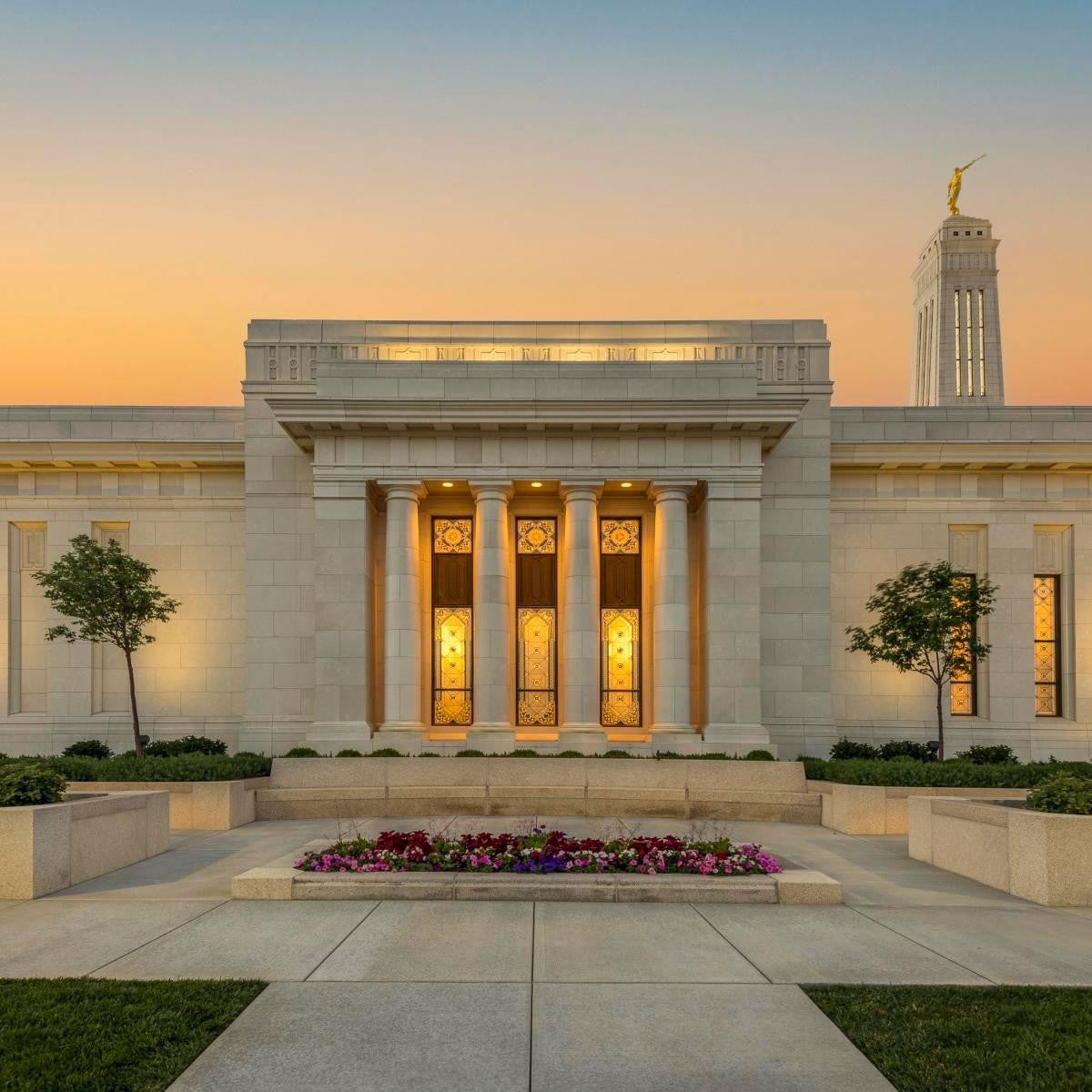 Indianapolis Temple Pillars Of Light Gallery Wrap
