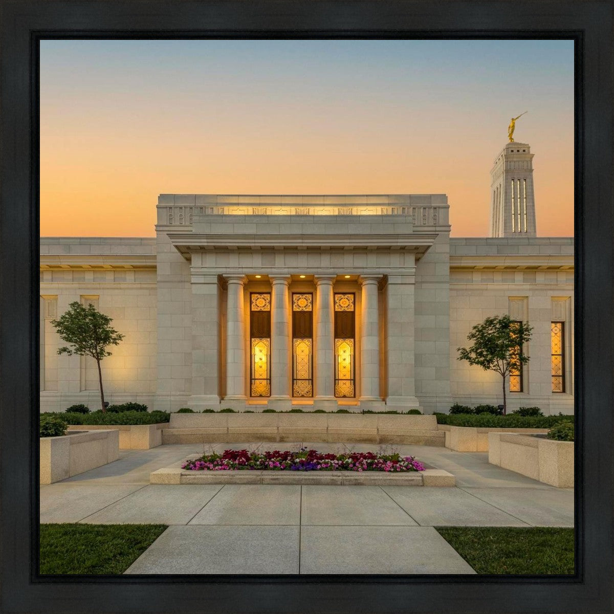 Indianapolis Temple Pillars Of Light Gallery Wrap