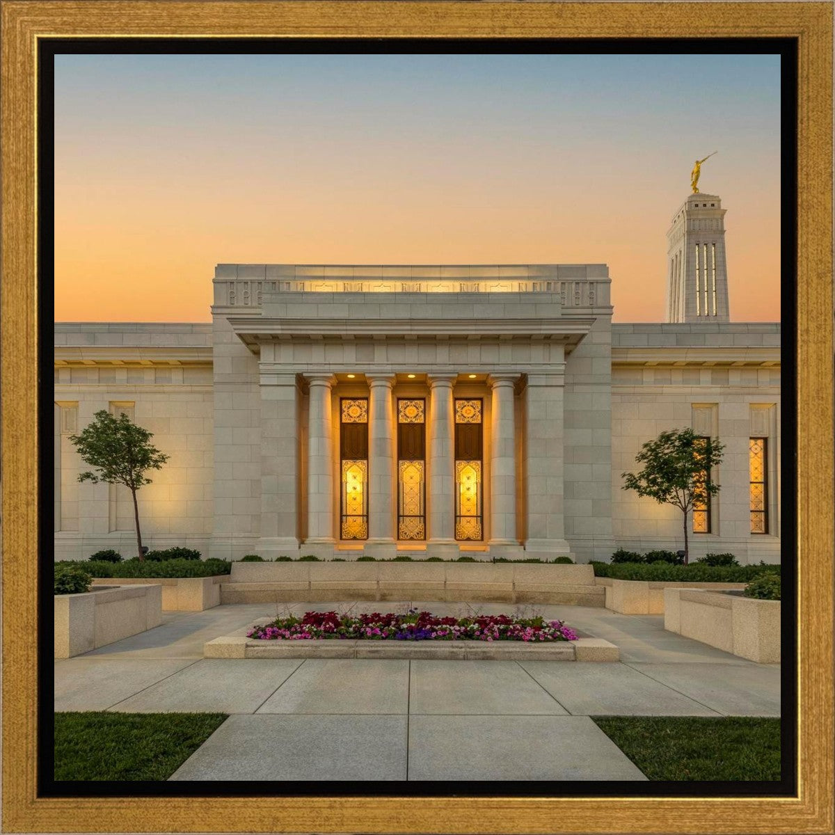 Indianapolis Temple Pillars Of Light Gallery Wrap