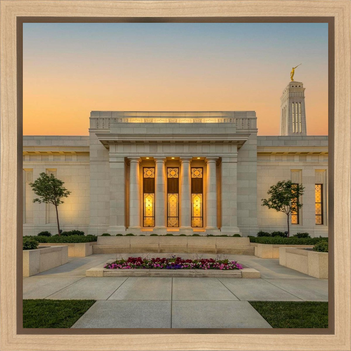 Indianapolis Temple Pillars Of Light Gallery Wrap