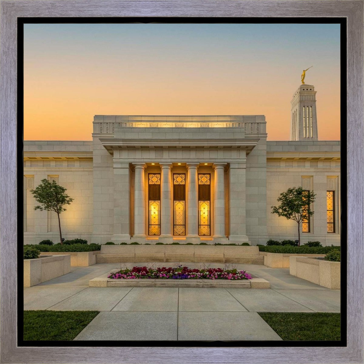 Indianapolis Temple Pillars Of Light Gallery Wrap