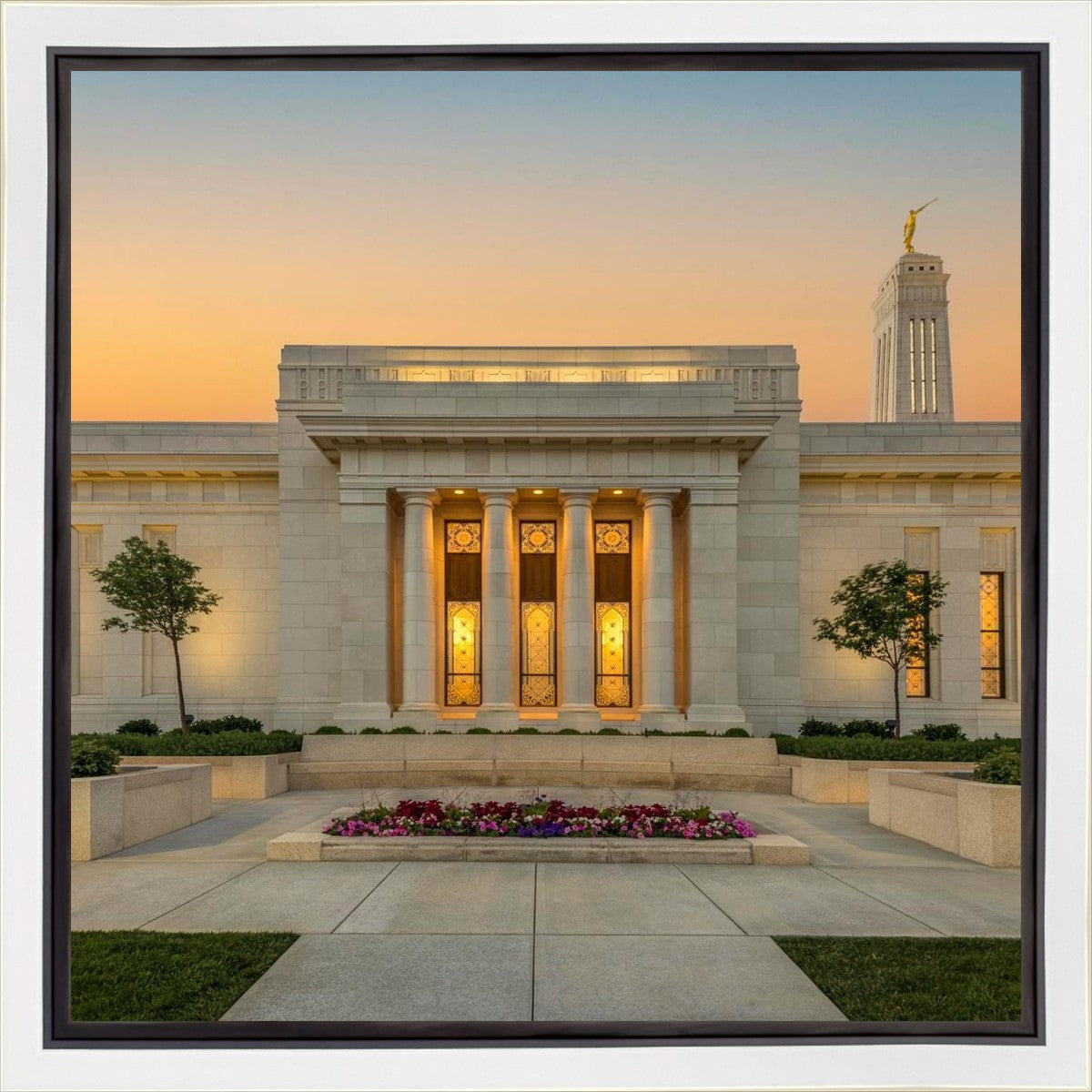 Indianapolis Temple Pillars Of Light Gallery Wrap