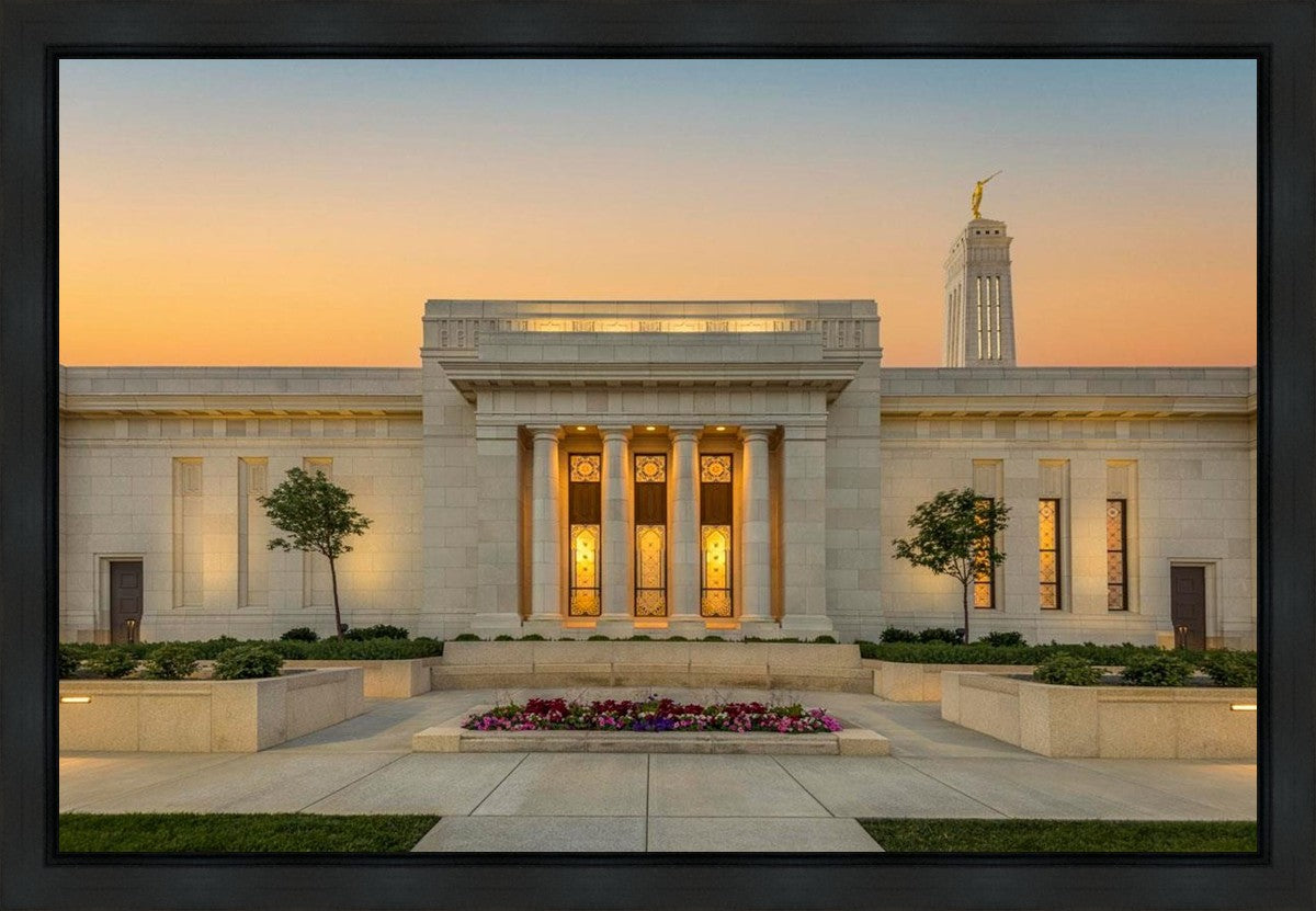 Indianapolis Temple Pillars Of Light Gallery Wrap