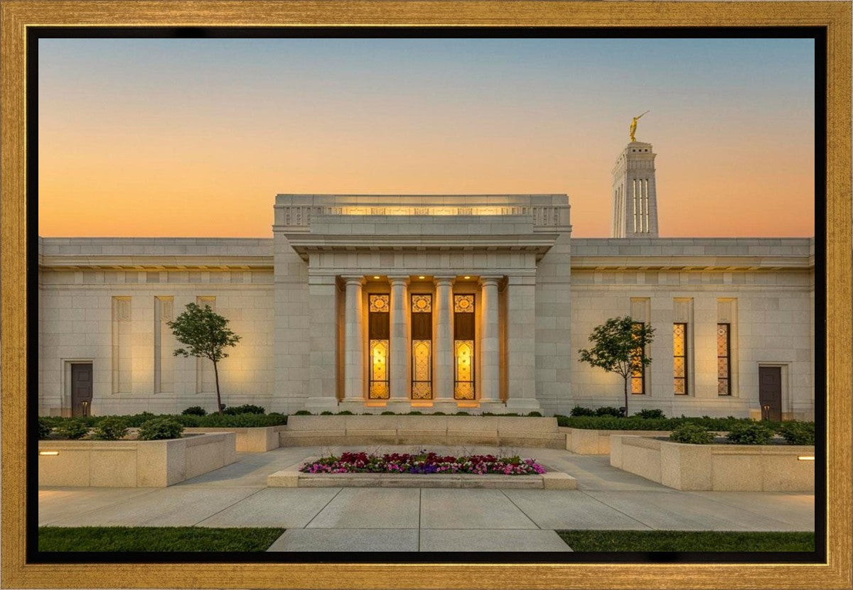 Indianapolis Temple Pillars Of Light Gallery Wrap