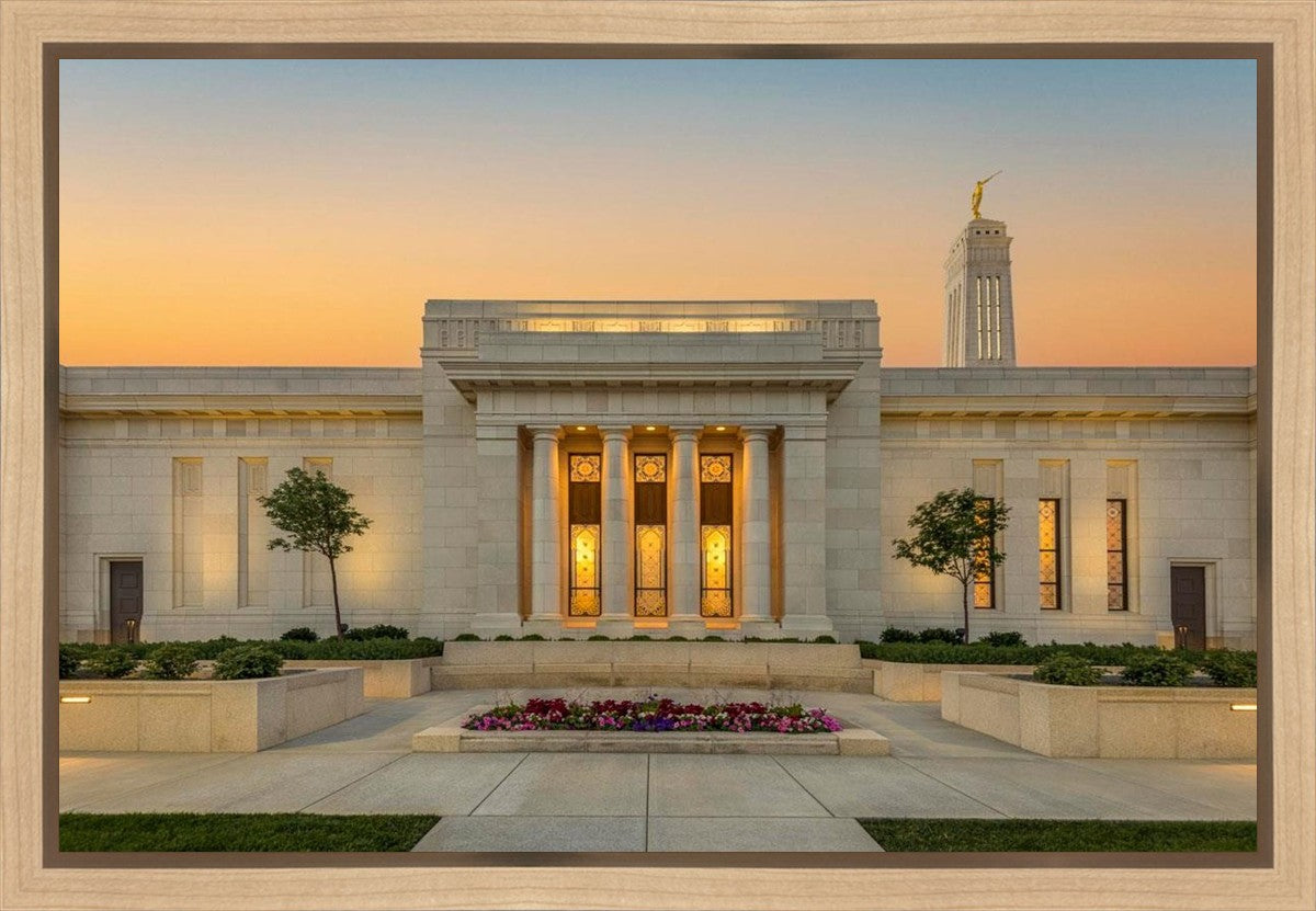 Indianapolis Temple Pillars Of Light Gallery Wrap