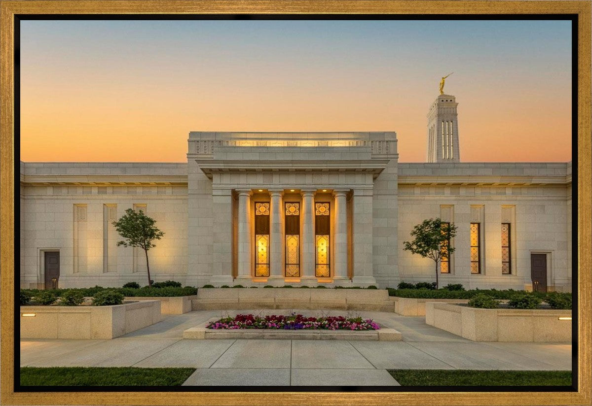 Indianapolis Temple Pillars Of Light Gallery Wrap