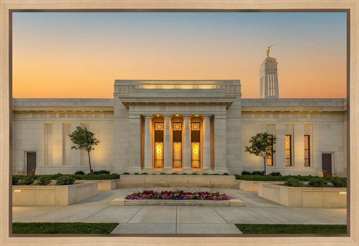 Indianapolis Temple Pillars Of Light Gallery Wrap