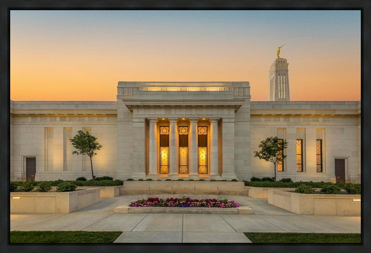 Indianapolis Temple Pillars Of Light Gallery Wrap