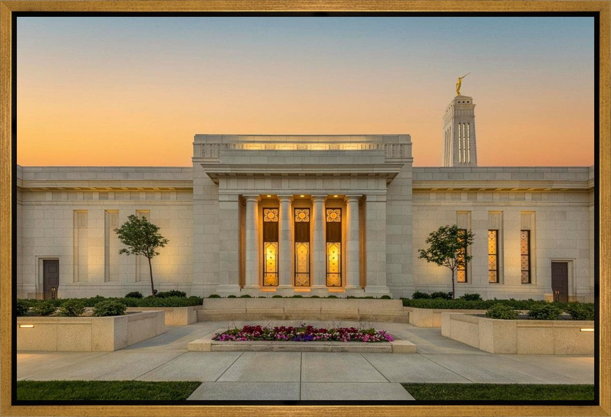 Indianapolis Temple Pillars Of Light Gallery Wrap