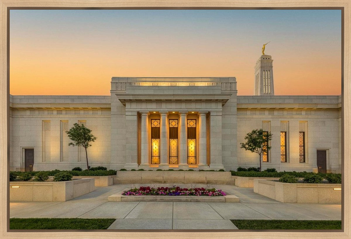 Indianapolis Temple Pillars Of Light Gallery Wrap