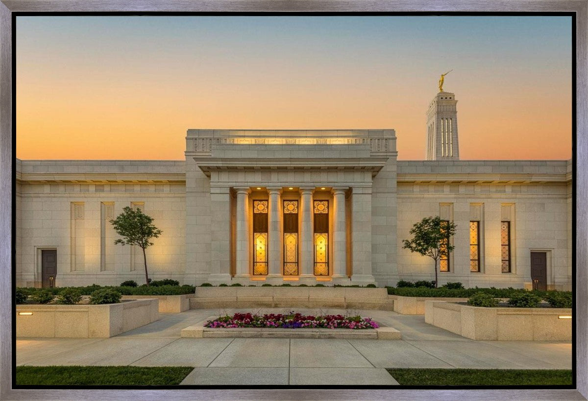 Indianapolis Temple Pillars Of Light Gallery Wrap
