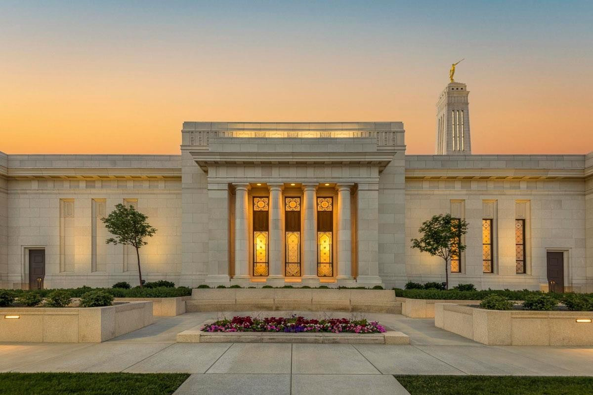 Indianapolis Temple Pillars Of Light Gallery Wrap