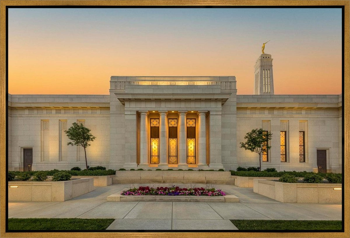 Indianapolis Temple Pillars Of Light Gallery Wrap