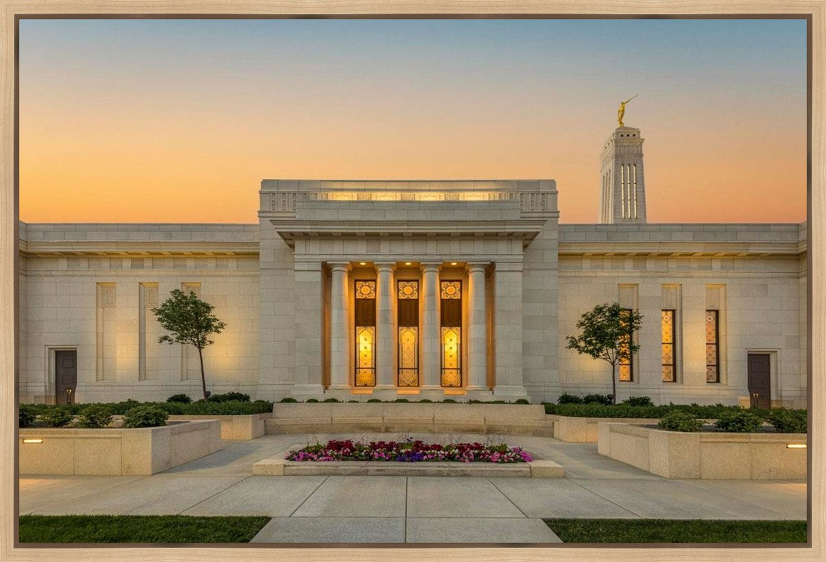 Indianapolis Temple Pillars Of Light Gallery Wrap