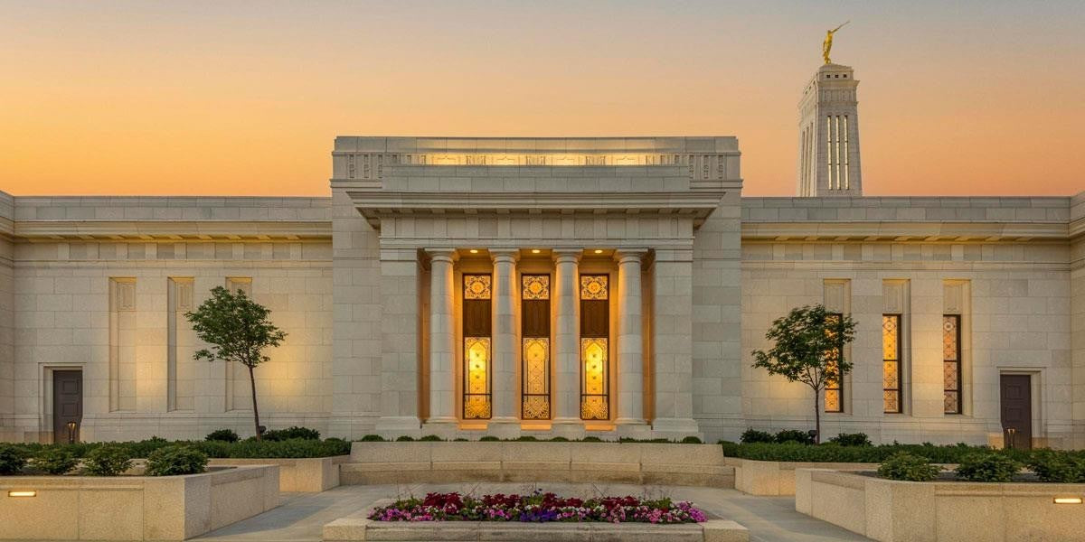 Indianapolis Temple Pillars Of Light Gallery Wrap