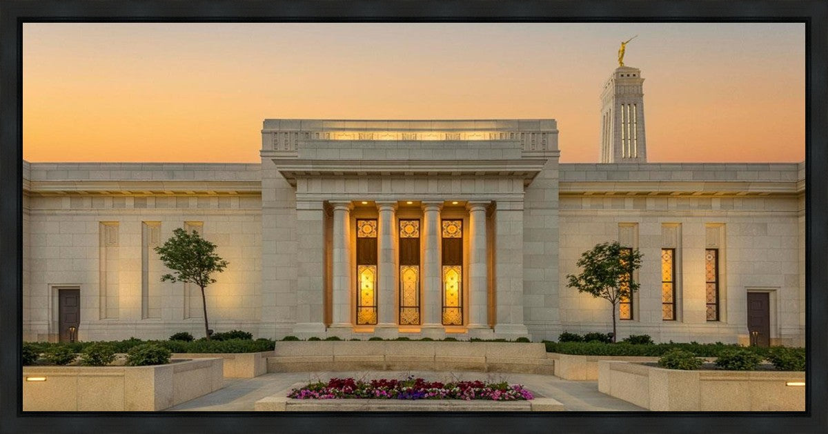 Indianapolis Temple Pillars Of Light Gallery Wrap