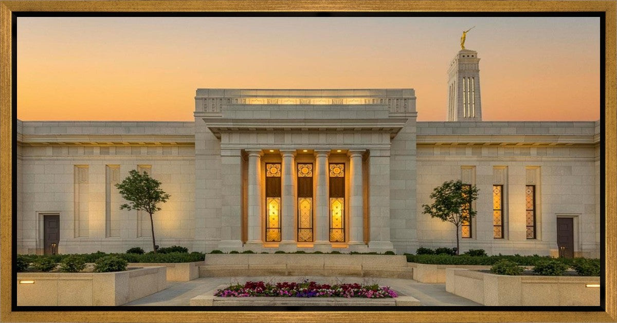 Indianapolis Temple Pillars Of Light Gallery Wrap