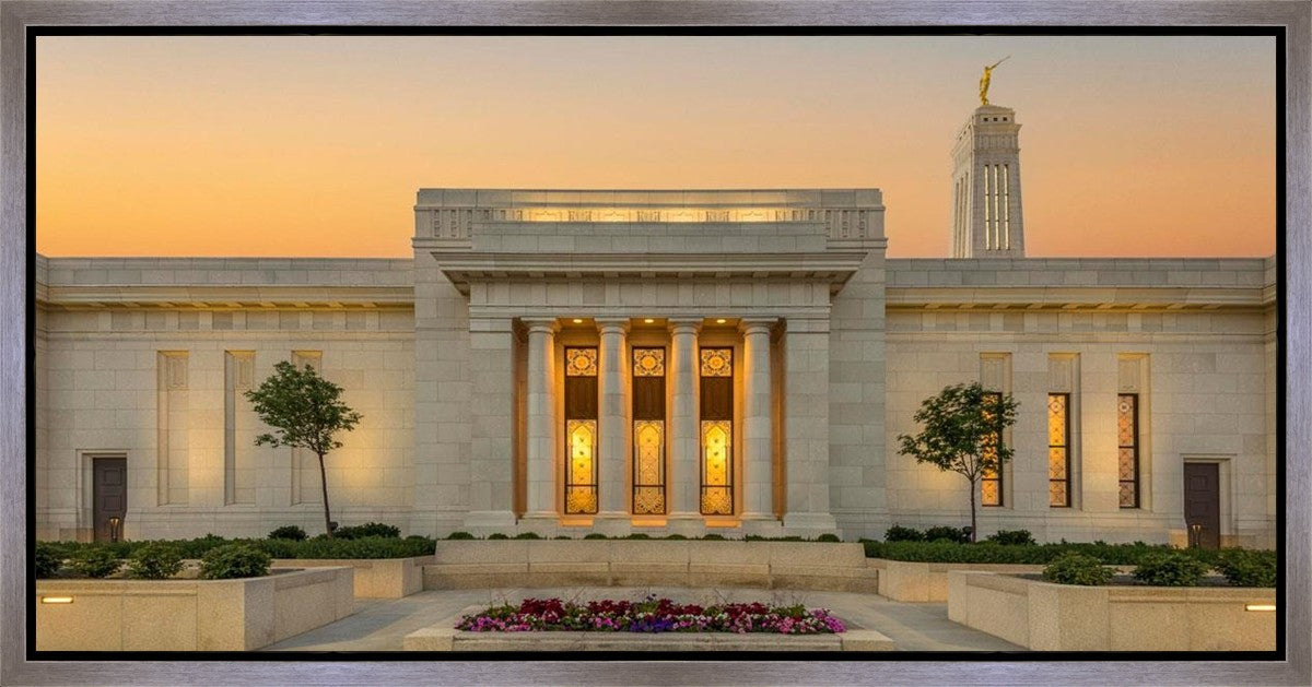 Indianapolis Temple Pillars Of Light Gallery Wrap