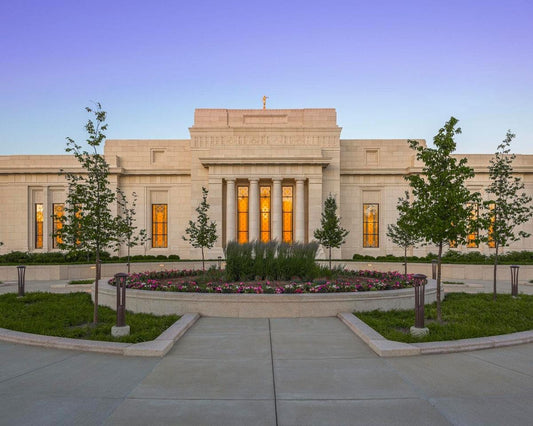 Indianapolis Temple Sunset Gallery Wrap
