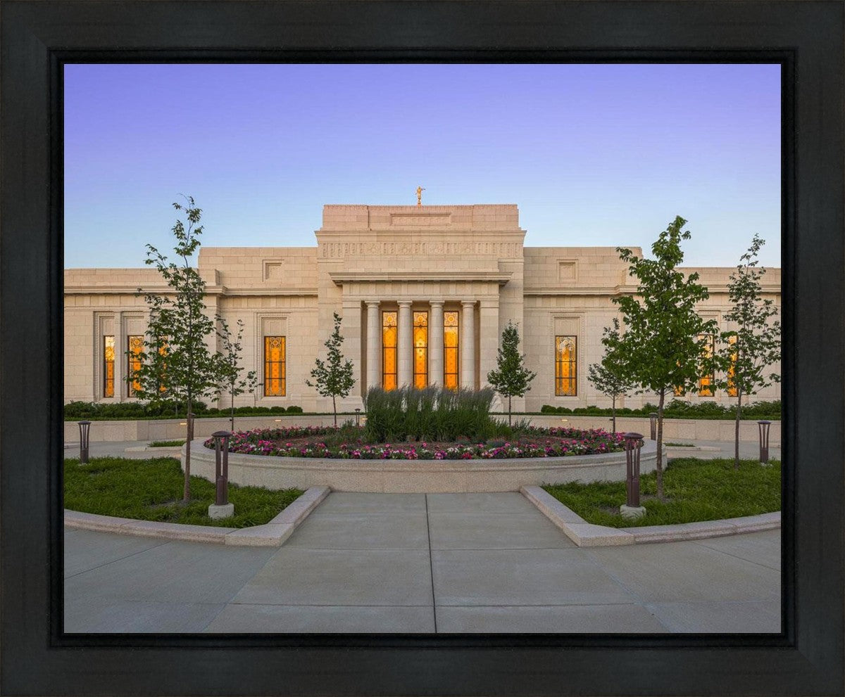 Indianapolis Temple Sunset Gallery Wrap