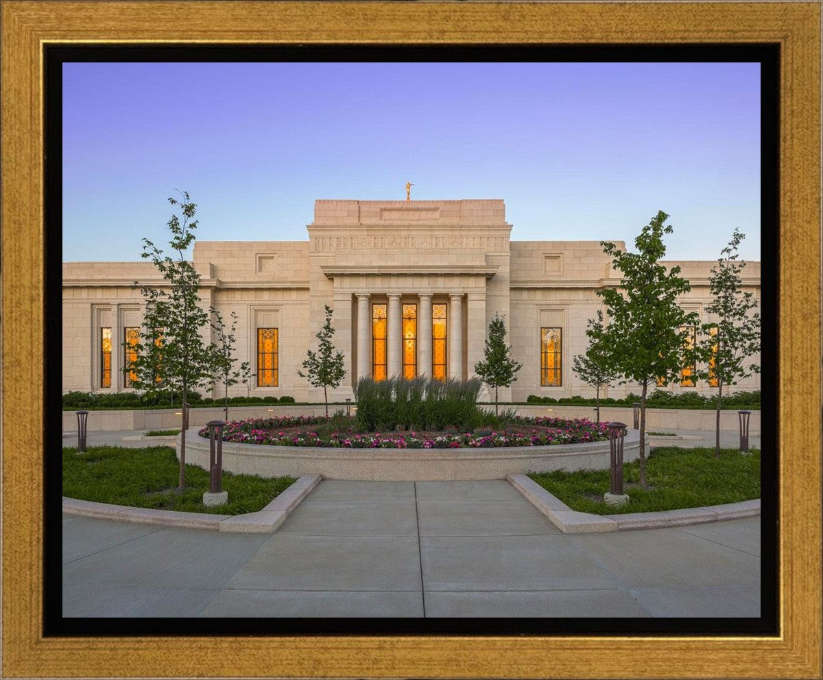 Indianapolis Temple Sunset Gallery Wrap