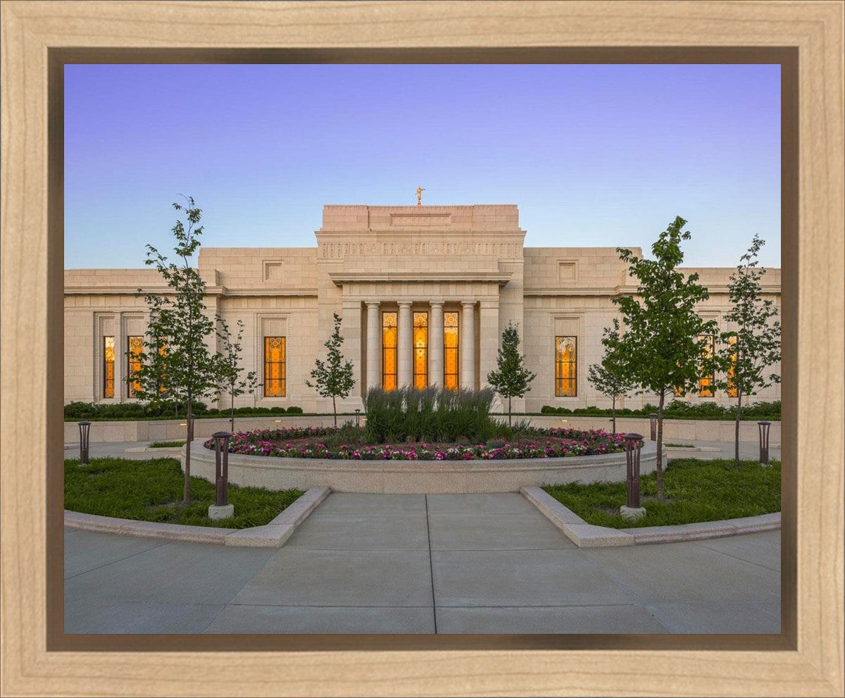 Indianapolis Temple Sunset Gallery Wrap