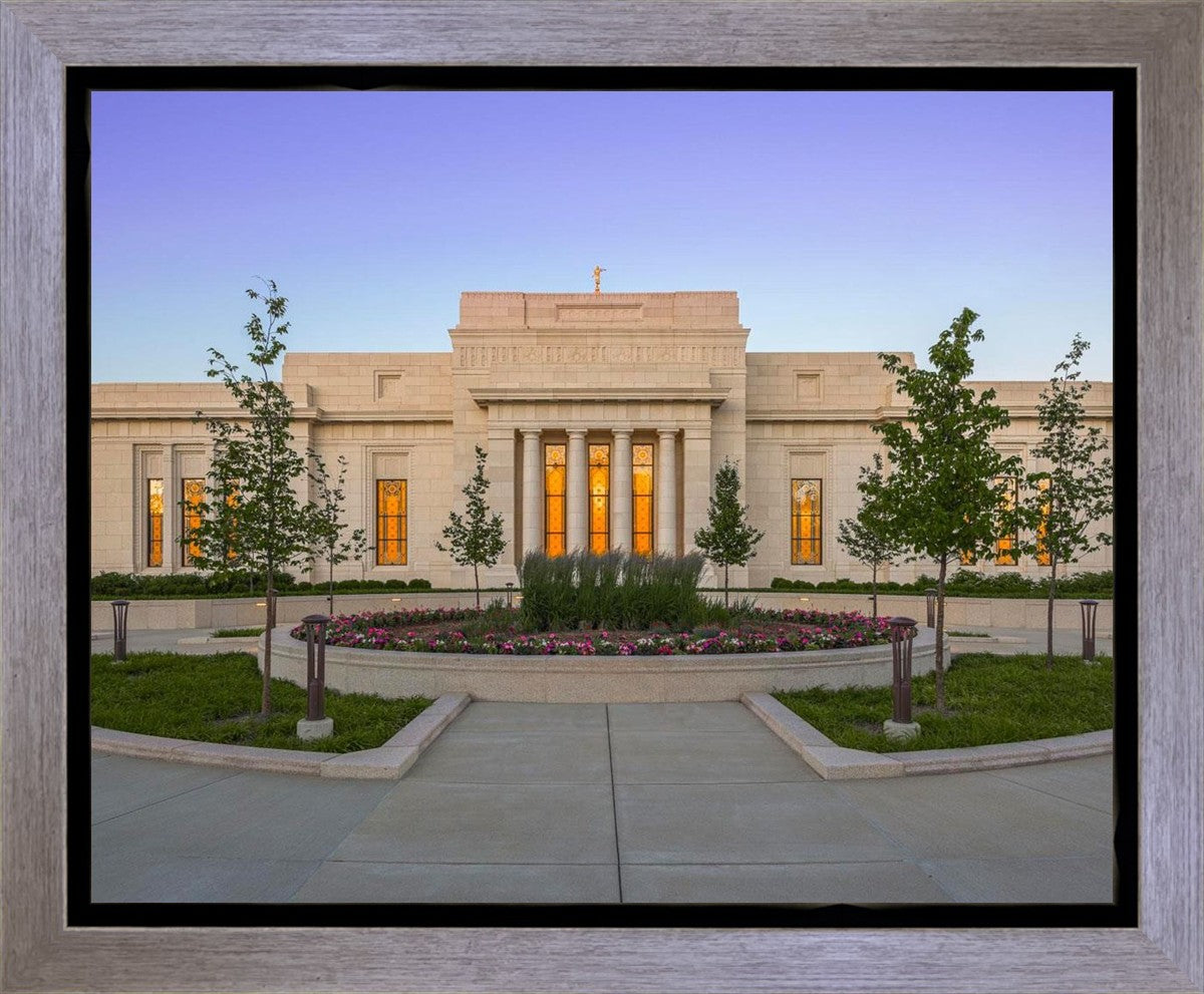 Indianapolis Temple Sunset Gallery Wrap