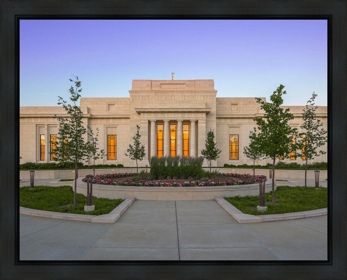 Indianapolis Temple Sunset Gallery Wrap