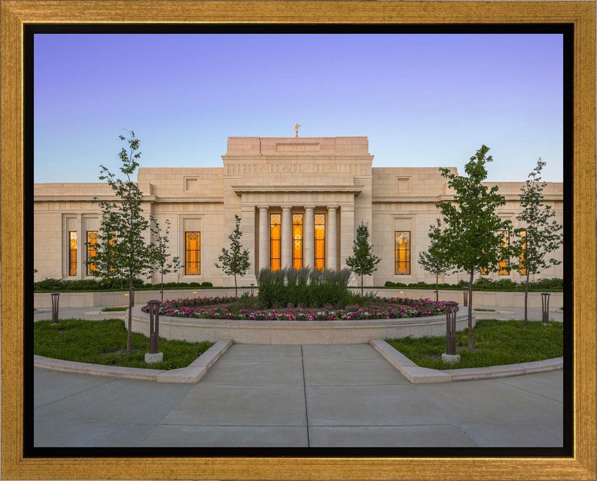 Indianapolis Temple Sunset Gallery Wrap