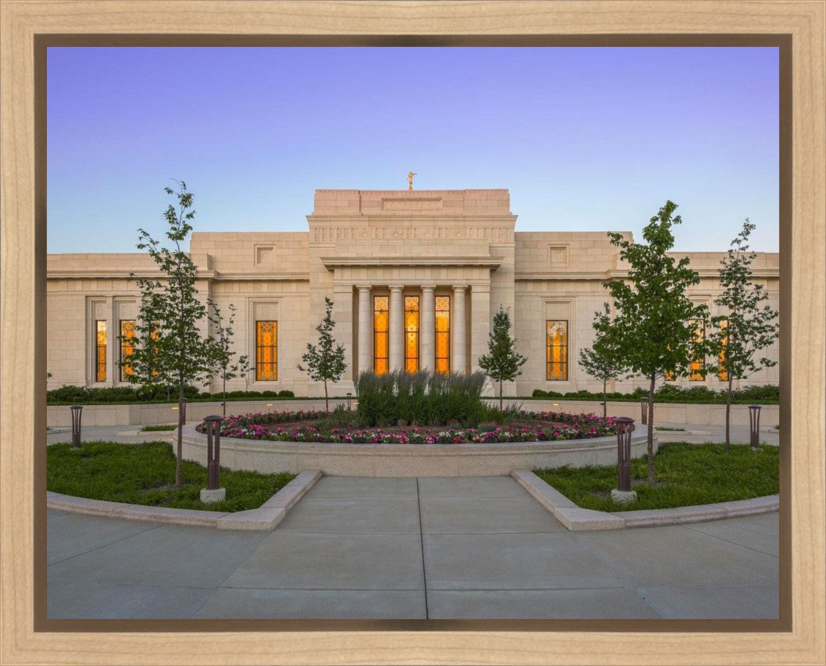 Indianapolis Temple Sunset Gallery Wrap