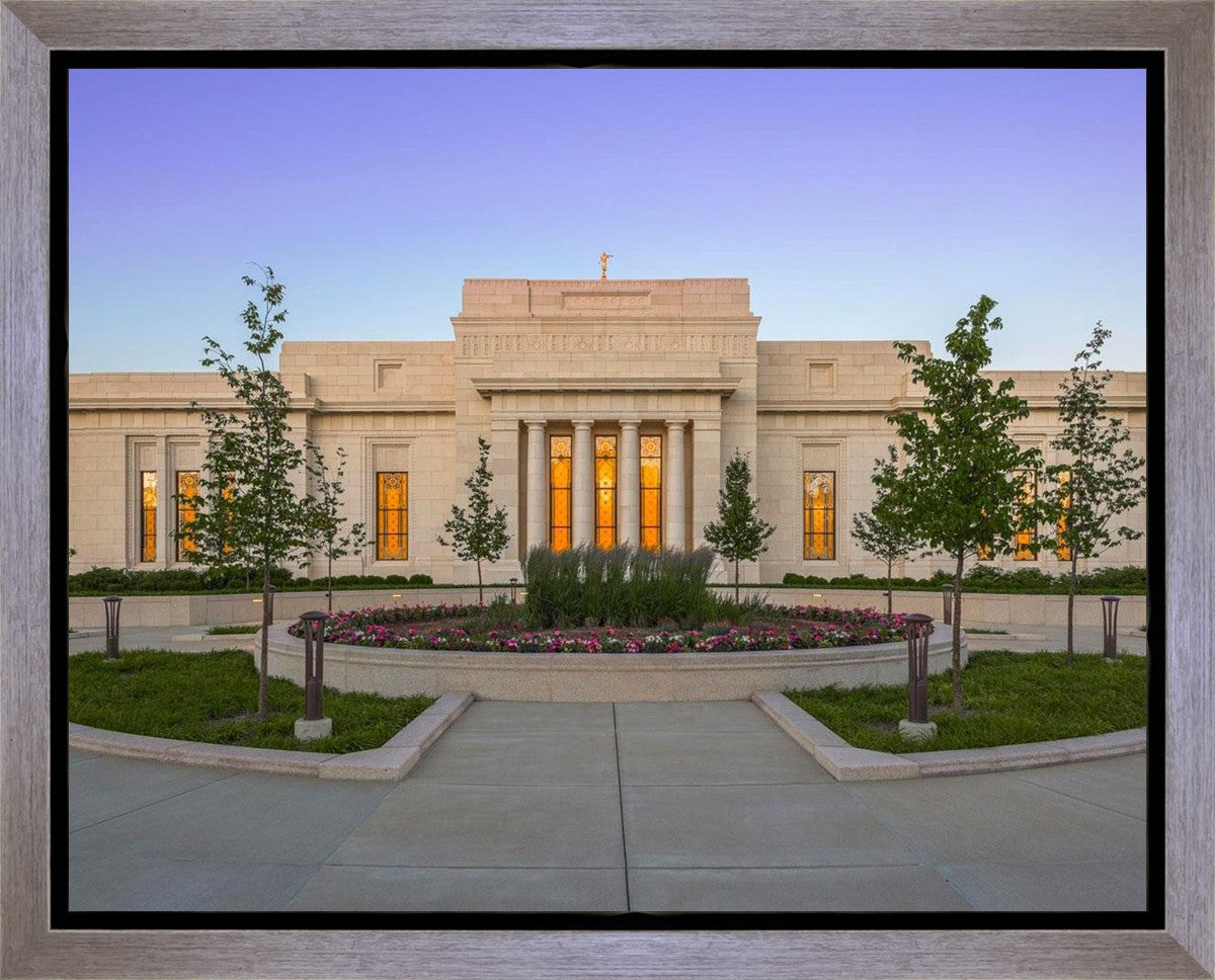 Indianapolis Temple Sunset Gallery Wrap