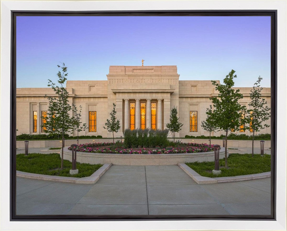 Indianapolis Temple Sunset Gallery Wrap