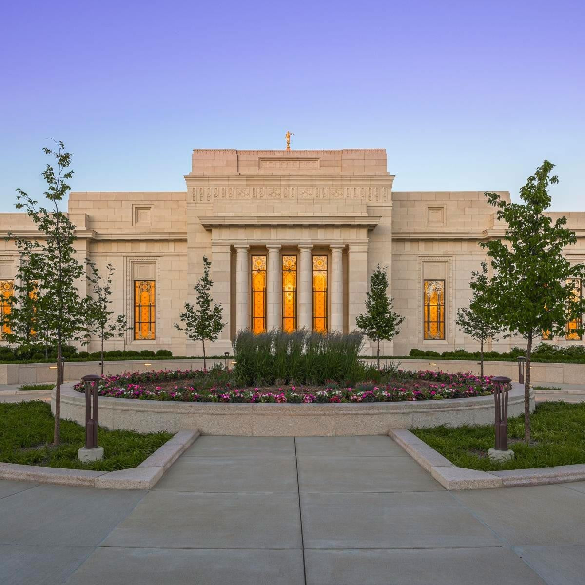 Indianapolis Temple Sunset Gallery Wrap
