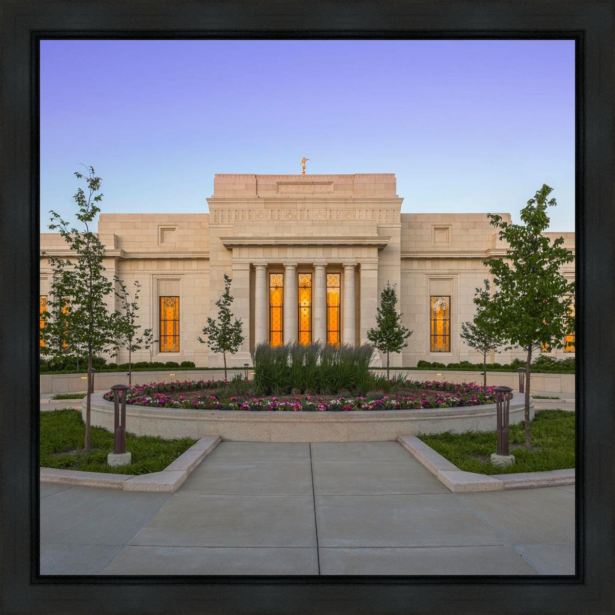 Indianapolis Temple Sunset Gallery Wrap