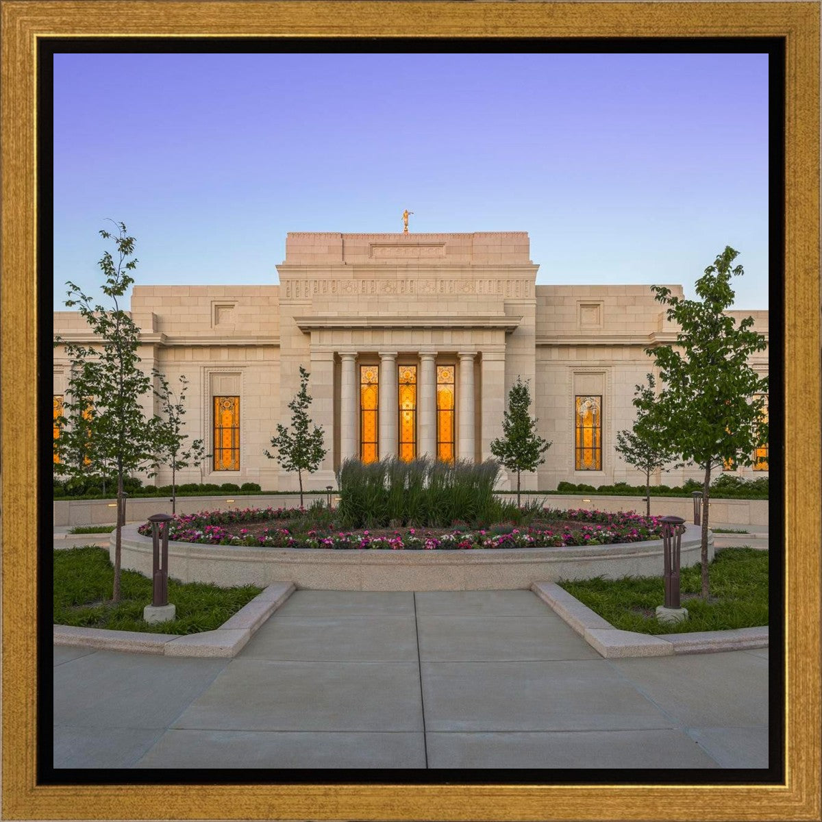Indianapolis Temple Sunset Gallery Wrap