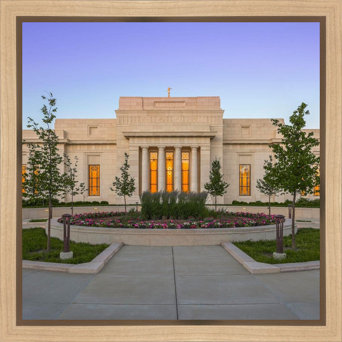 Indianapolis Temple Sunset Gallery Wrap
