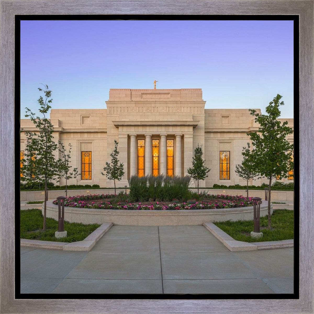 Indianapolis Temple Sunset Gallery Wrap