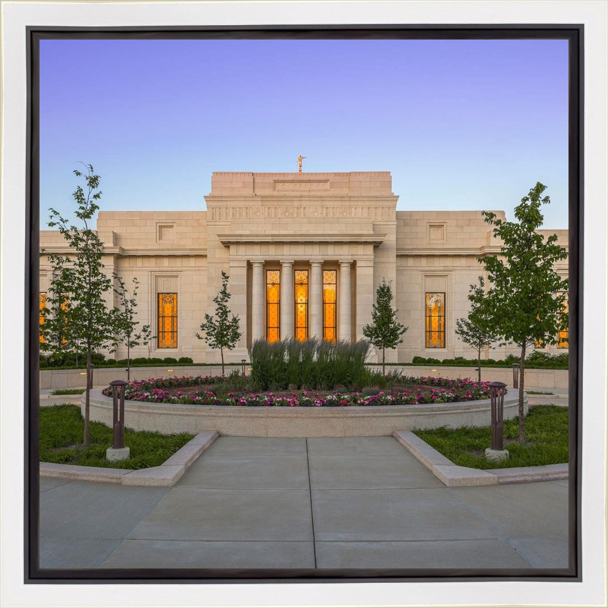 Indianapolis Temple Sunset Gallery Wrap
